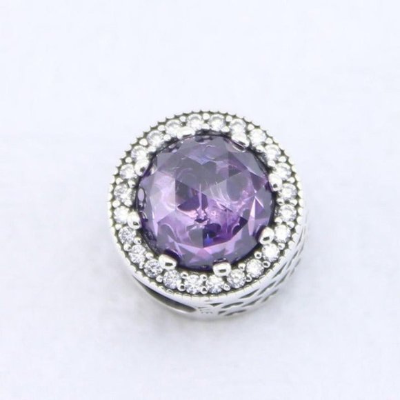 Bundle of 3 Charms (New Pandora Purple Radiant Hearts Cubic Zirconia Charm) - Picture 2 of 4